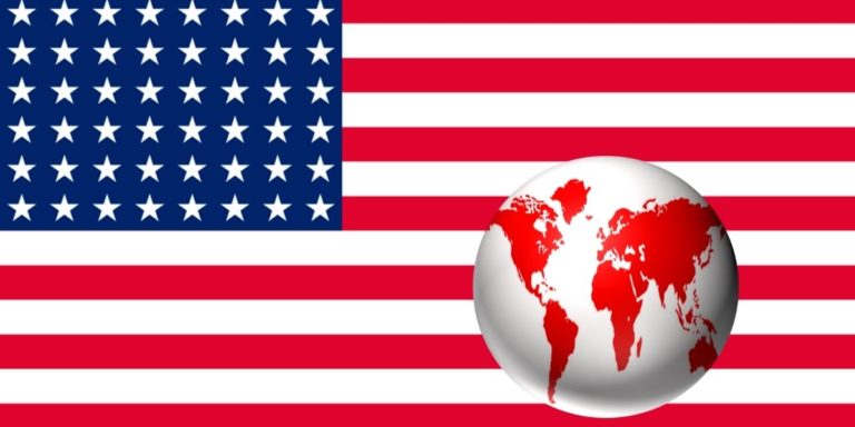 карта флаг сша